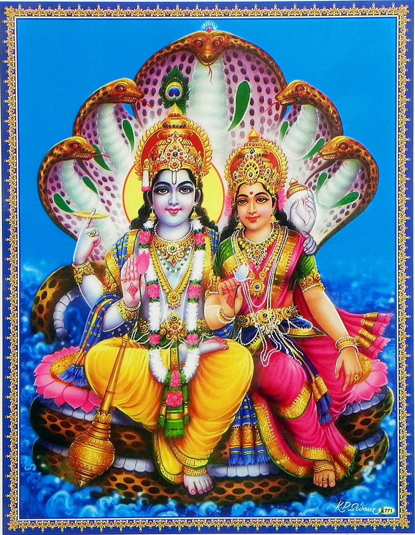 Vishnu and Laksmi